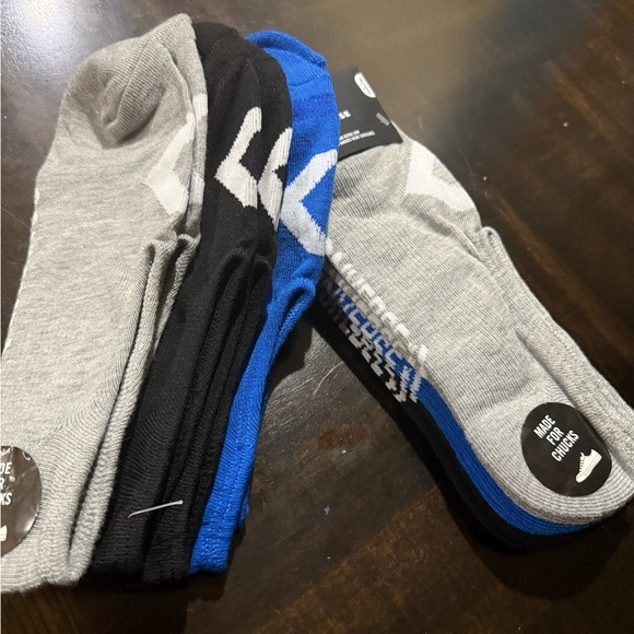 2-Pack of 3 Converse Star Pattern Socks Set Half Cushion Ultra Low Men 6-12 - Picture 1 of 6